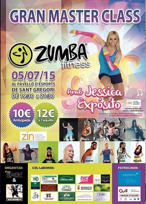 GRAN MASTERCLASS DE ZUMBA AMB JESSICA EXPOSITO, KAT HERRERA I UN GRAN EQUIP D'INSTRUCTORS.