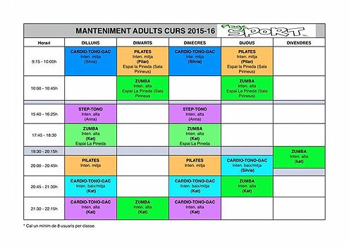 ACTIVITATS ESPORTIVES